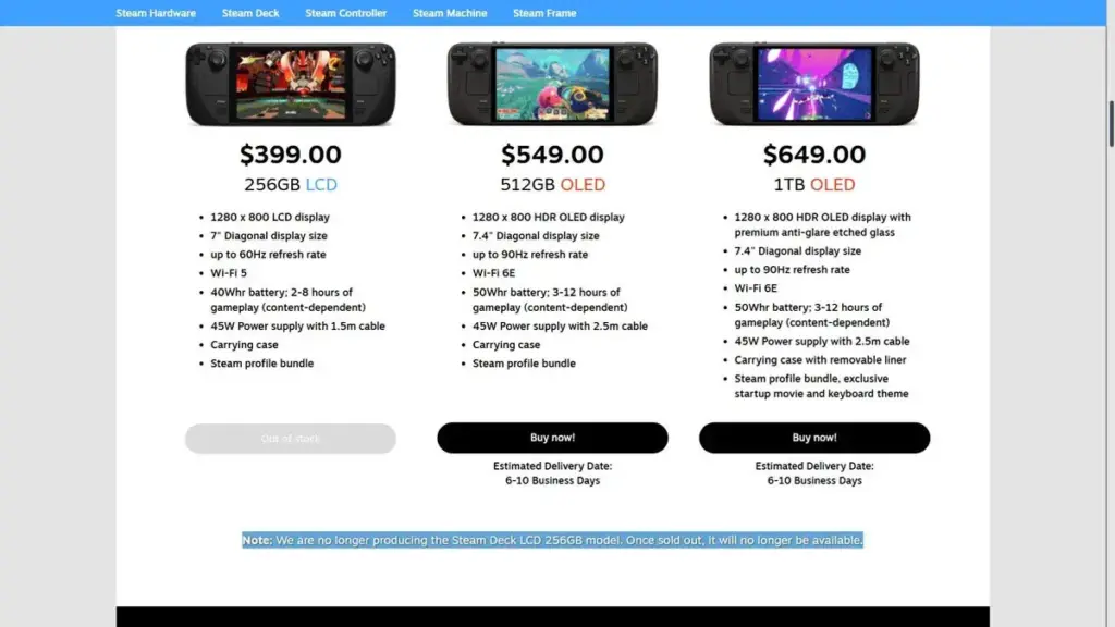 Laman Pembelian Steam Deck Luar Negeri 2025