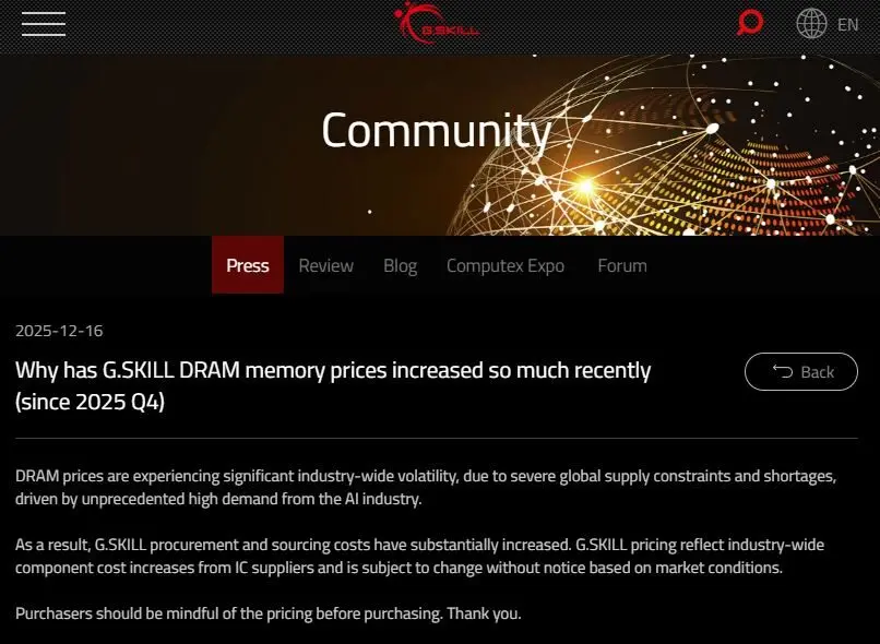 Pernyataan GSKILL 2025