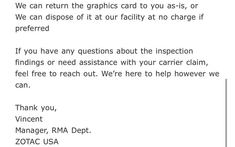 Pernyataan ZOTAC USA 2025