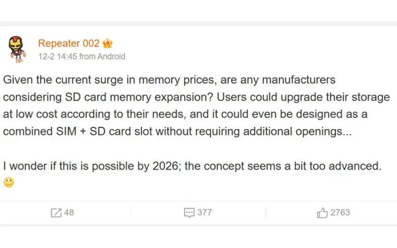 (RUMOR) Manufaktur Smartphone Ingin Kembali Hadirkan Slot MicroSD 3 Repeater 002 Smartphone MicroSD