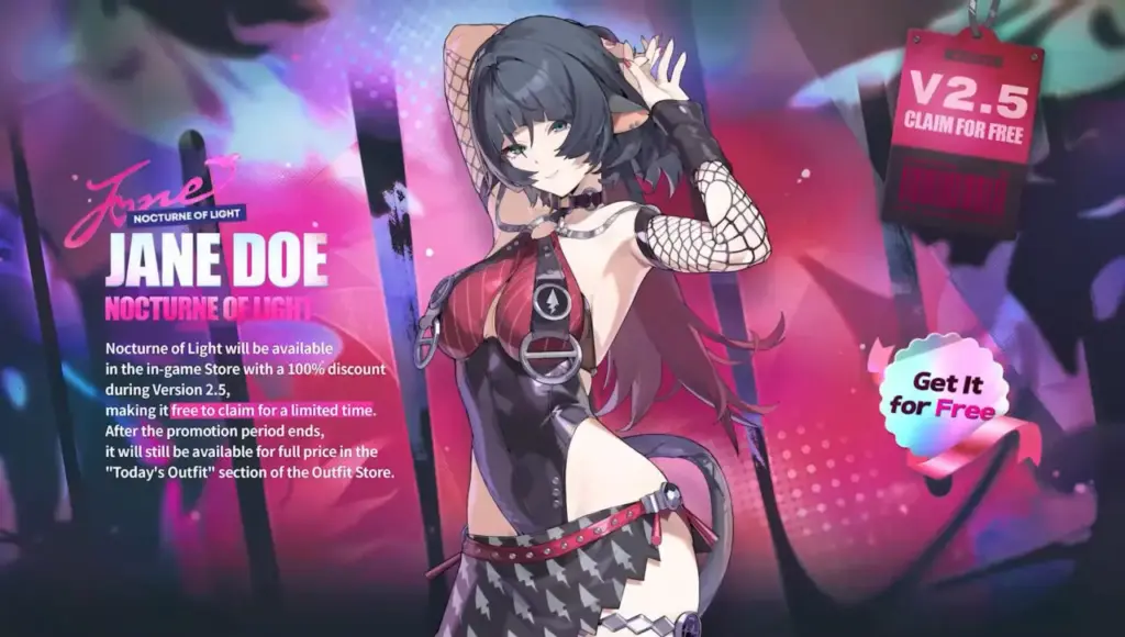 Skin Jane Doe Zenless Zone Zero