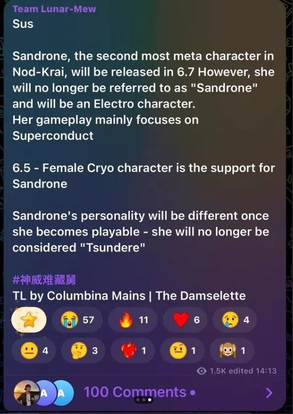 leak kit sandrone genshin impact