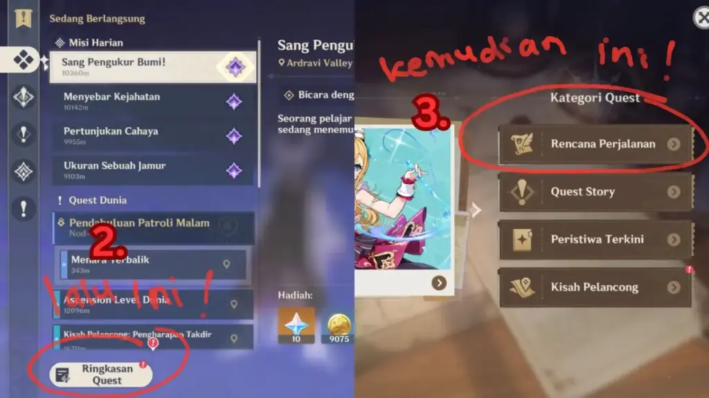 Cara Replay Cutscene Genshin Impact