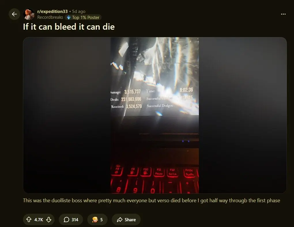 Fans Clair Obscur Expedition 33 Parry