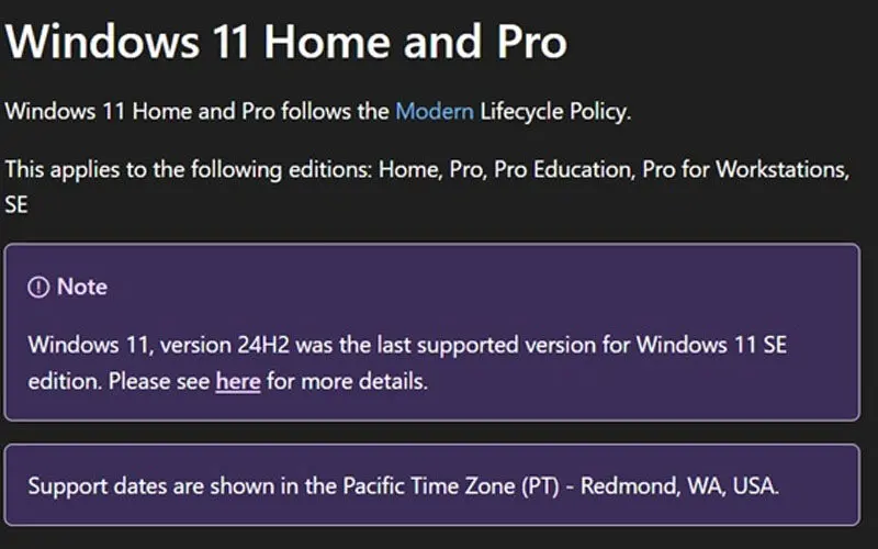 Windows 11 SE 24H2 2026