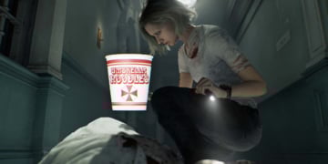 Iklan Resident Evil Requiem Umbrella Noodle