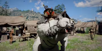 Crimson Desert White Bear Legendary Animal Mount FI
