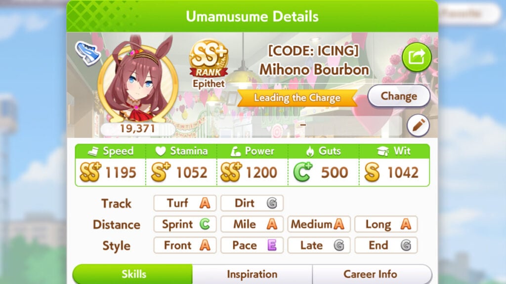 Stat yang diperlukan untuk Pisces Cup