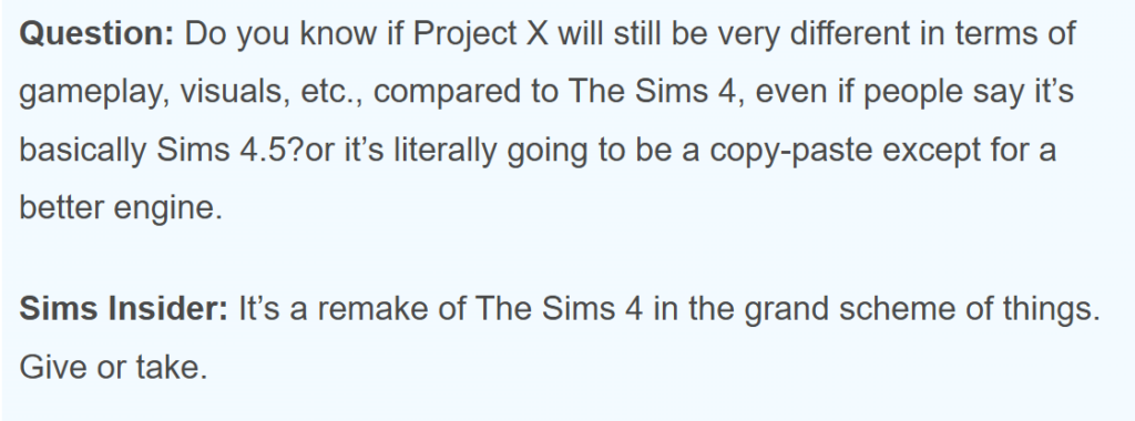Rumor Project X, Remaster The Sims 4 akan Ditenagai AI