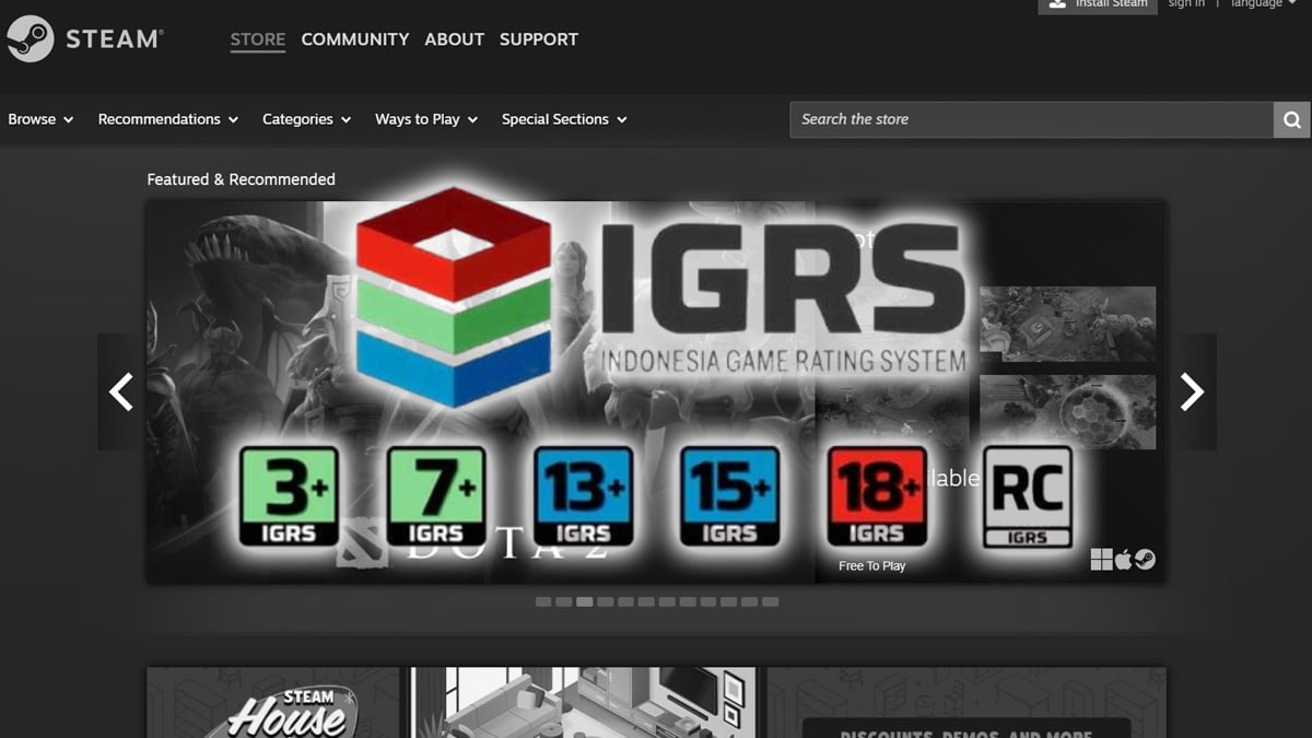 IGRS Berikan Klarifikasi Soal Banyak Rating Game di Steam yang Tidak Sesuai