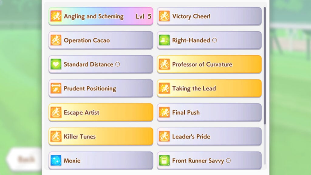 Skill yang dibutuhkan di Aries Cup Umamusume