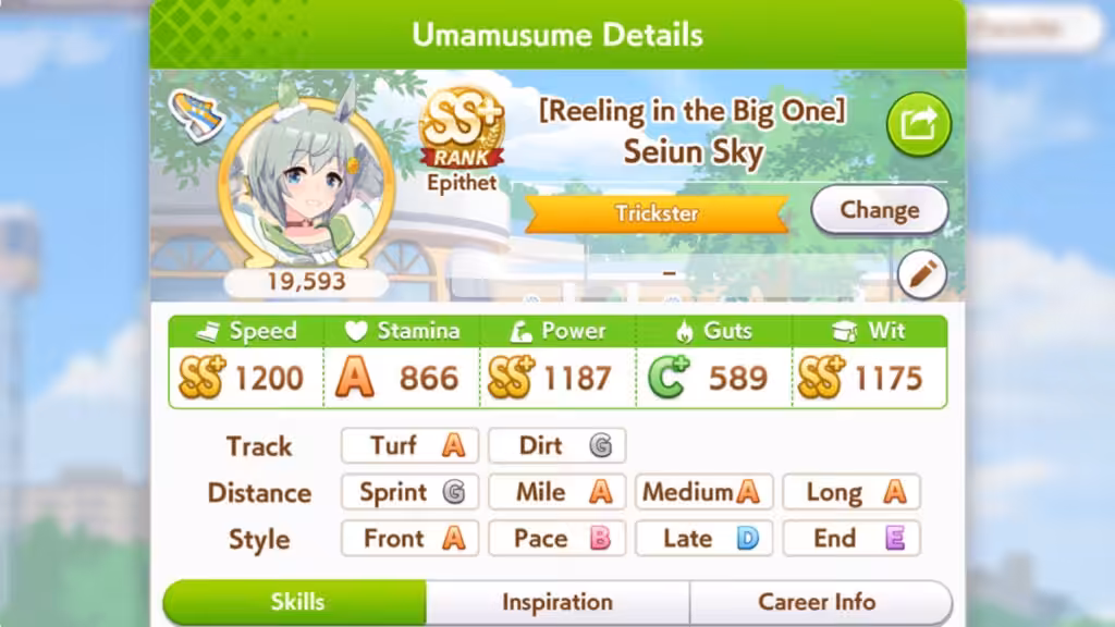 Stat yang diperlukan untuk Aries Cup