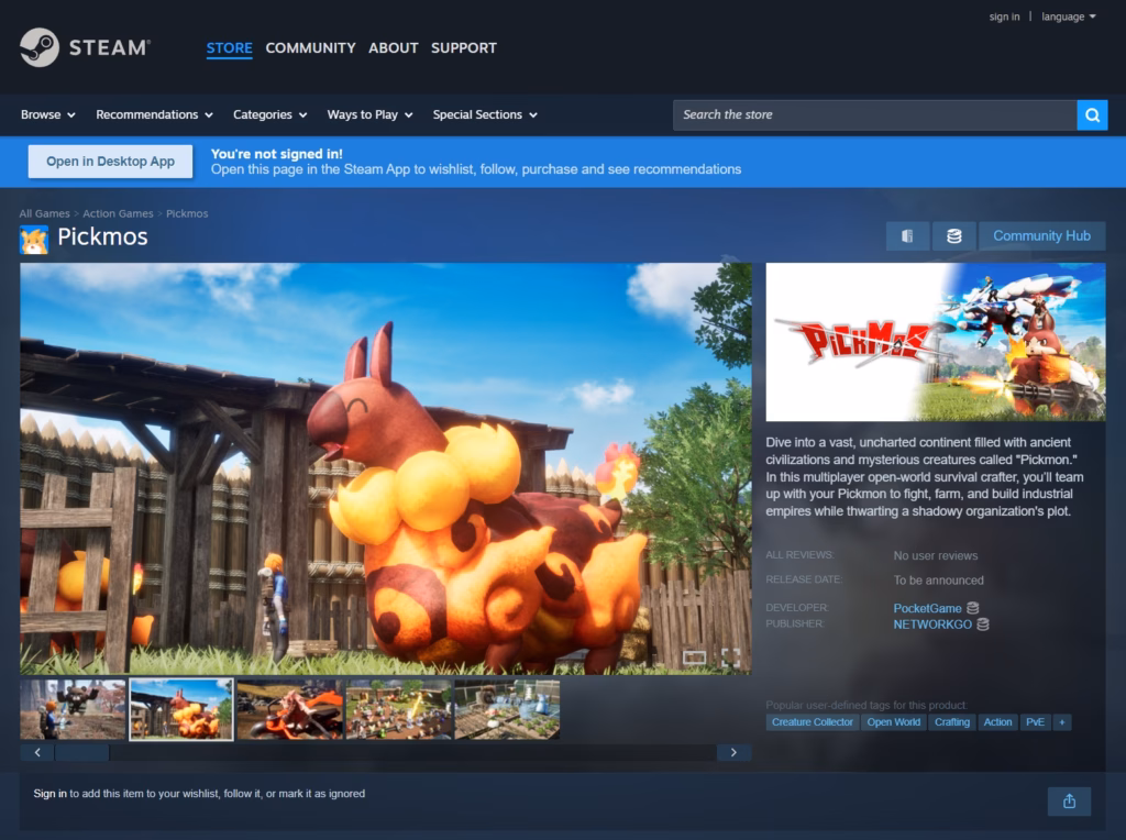 Pickmos Steam