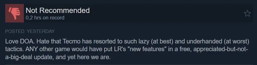 Dead or Alive 6 Last Round Dibanjiri Ulasan Negatif di Steam, Ada Apa? 6 Dead Or Alive 6 Last Round
