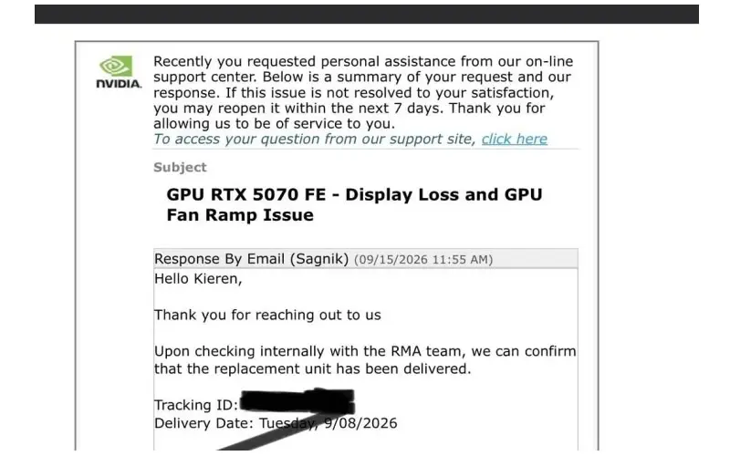 Kiriman RMA dari NVIDIA Bermasalah, RTX 5070 Pengguna Ini Hilang 3 Balasan Nvidia Kepada Pelanggan