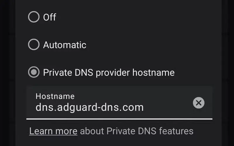 Link Private Dns
